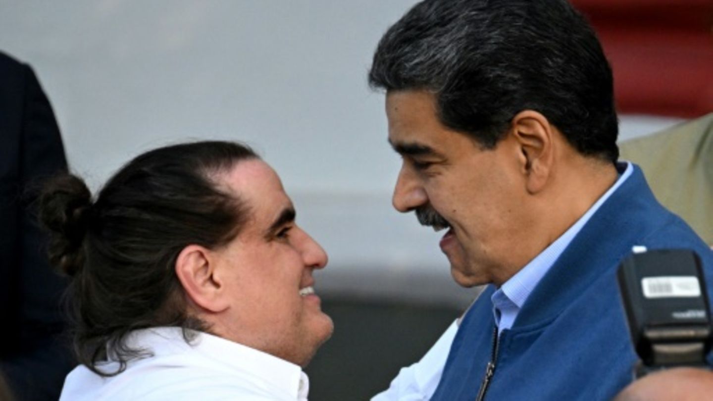 Venezuelas Präsident Nicolás Maduro (rechts) und Alex Saab