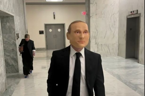 US congressman sparks fury as he wears Vladimir Putin mask during Biden impeachment inquiry