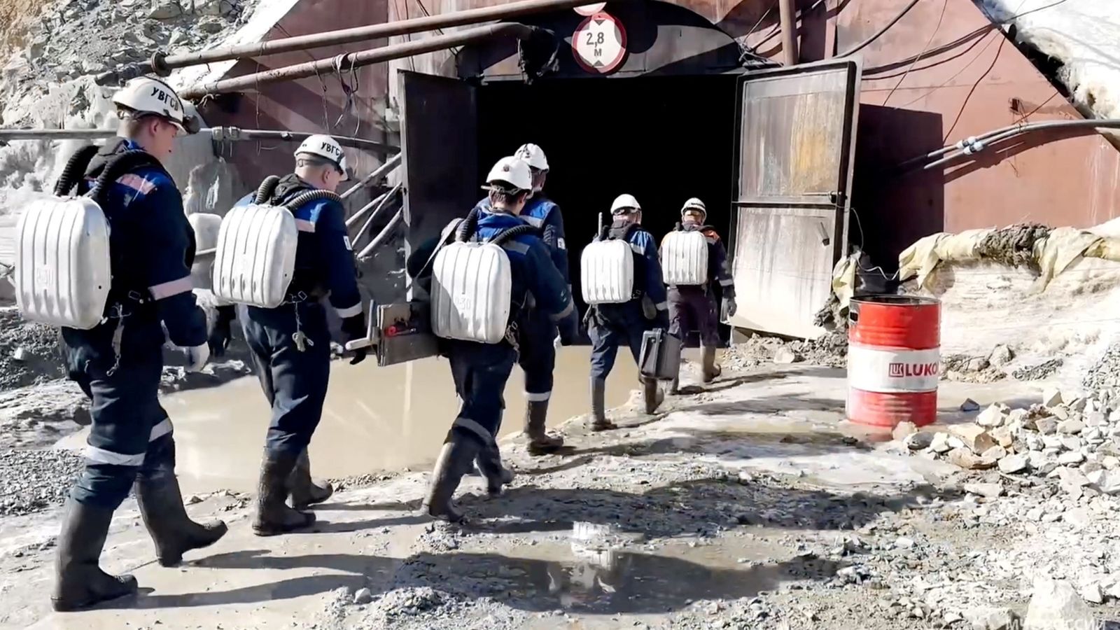 Rescuers pictured at the mine on 21 March. Pic: Reuters