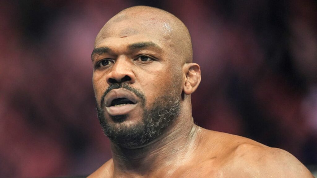 Jon Jones during a fight in Las Vegas last year