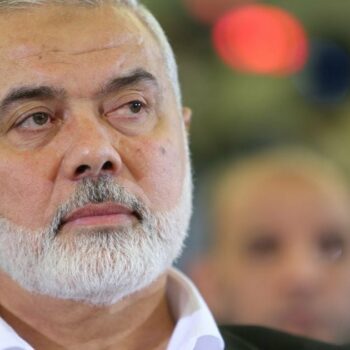 Ismaël Haniyeh, le chef du bureau politique du Hamas, à Alger le 14 octobre 2022