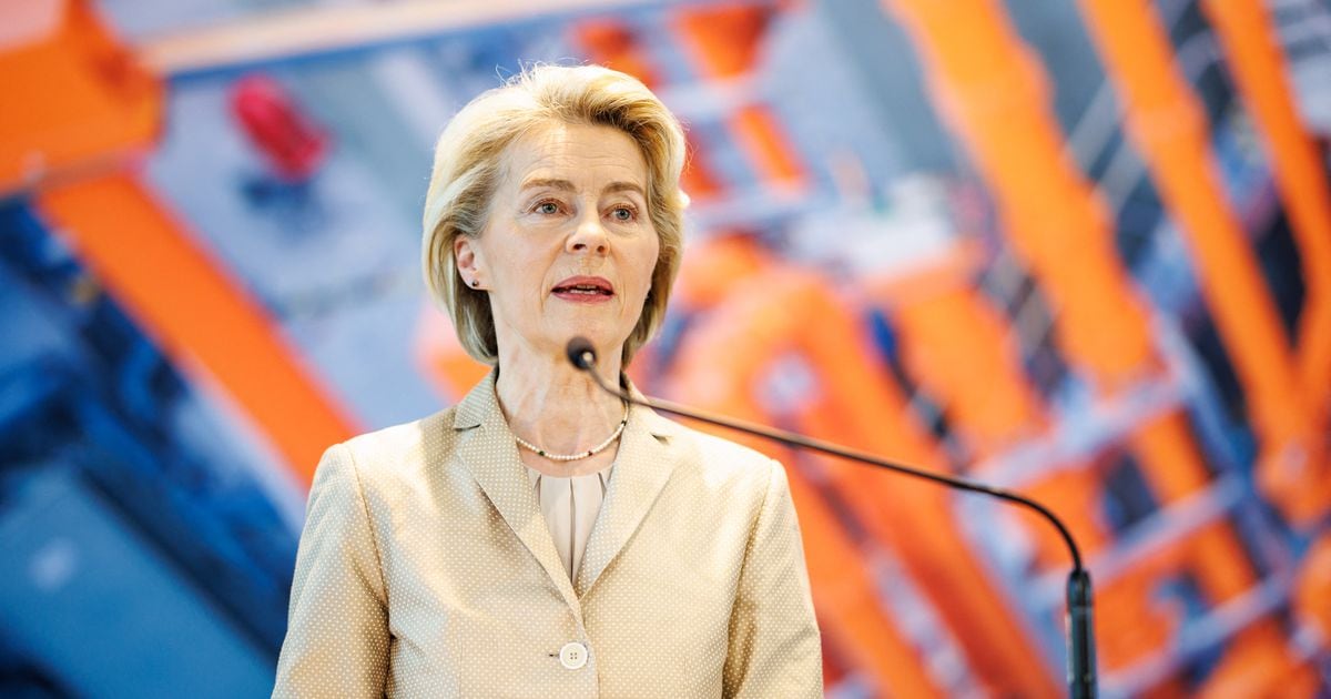 Ursula von der Leyen, jeudi 11 avril 2024, à Munich, en Allemagne.