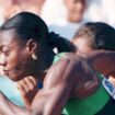 Merlene Ottey aux championnats du monde d'athlétisme de Göteborg en 1995