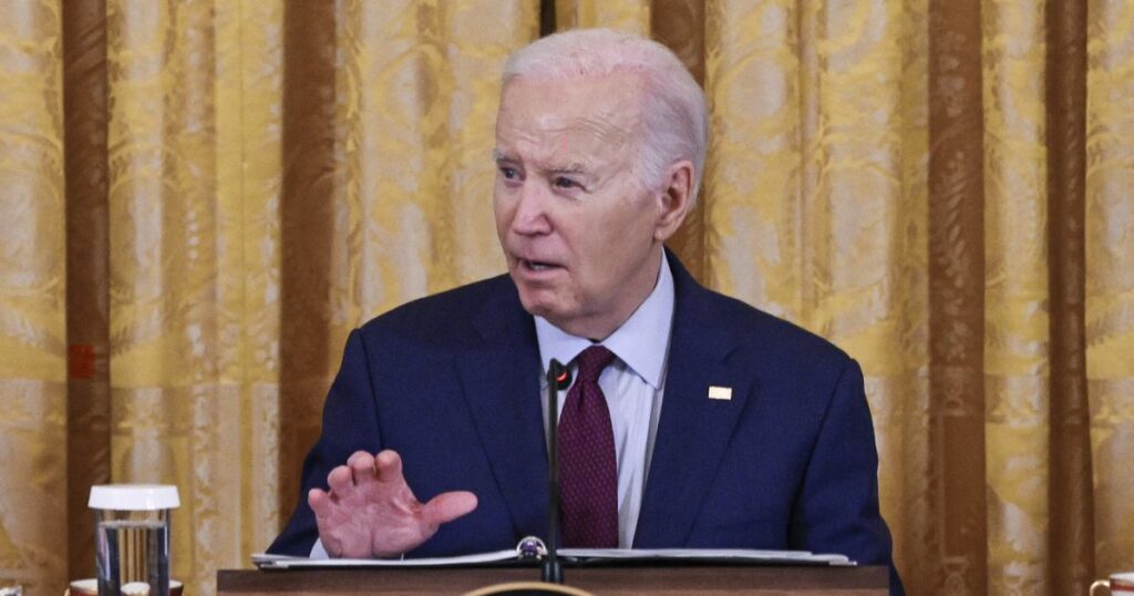 Le président américain Joe Biden, jeudi 11 avril 2024, à la Maison-Blanche.