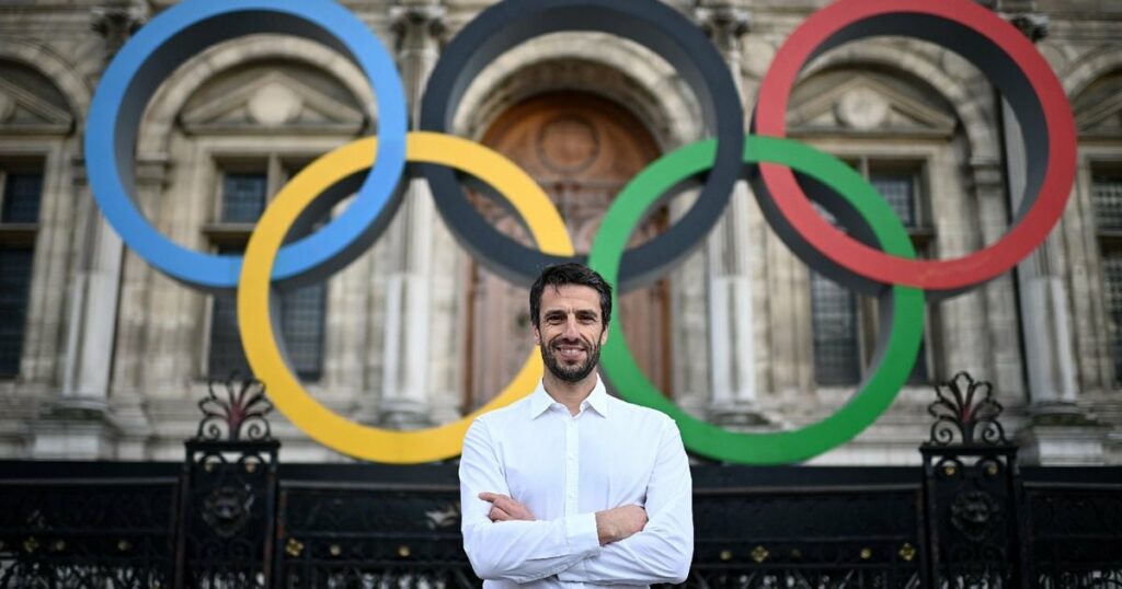 Le président français du Comité d'organisation des Jeux olympiques et paralympiques de Paris 2024 (Cojo), Tony Estanguet, le 13 mars 2023, à Paris