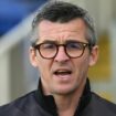 Joey Barton as Bristol Rovers manager (14-04-2023). Pic: PA