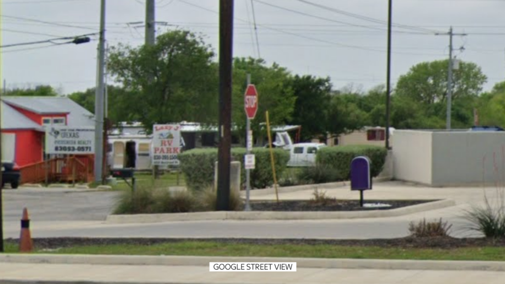 Lazy J's RV Park in Nixon, Texas, where Brandon Rasberry was killed in 2022. Pic: Google Street View