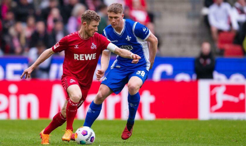 Bundesliga, 30. Spieltag: Darmstadt zögert drohenden Abstieg in Köln hinaus