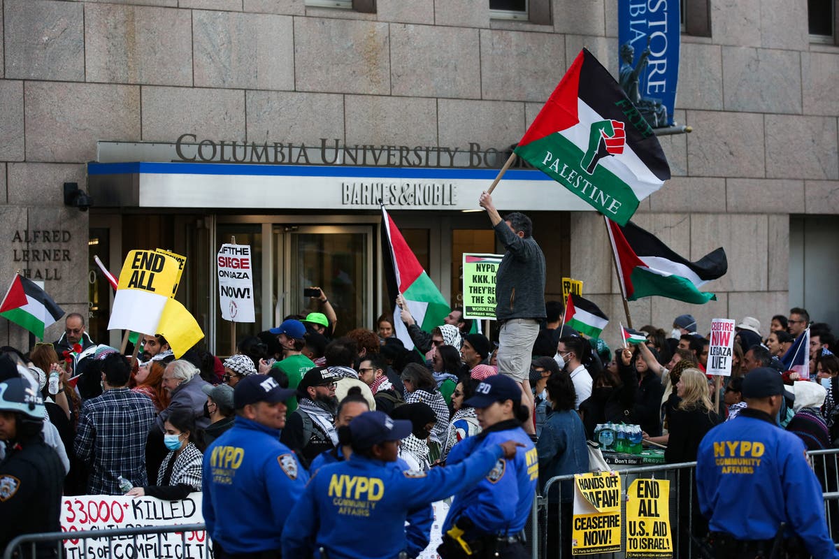 Columbia cancels classes and riot police storm Yale as pro-Palestine protests get violent ahead of Passover: Live