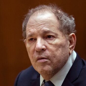 FILE - Former film producer Harvey Weinstein appears in court in Los Angeles, Oct. 4 2022. New York...s highest court has overturned Weinstein...s 2020 rape conviction and ordered a new trial. The Court of Appeals ruled Thursday, April 25, 2024 that the judge at the landmark #MeToo trial prejudiced him with improper rulings, including a decision to let women testify about allegations that weren...t part of the case. (Etienne Laurent/Pool Photo via AP, File)