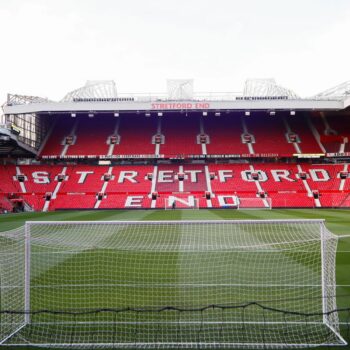 Old Trafford stadium in Manchester. Pic: AP