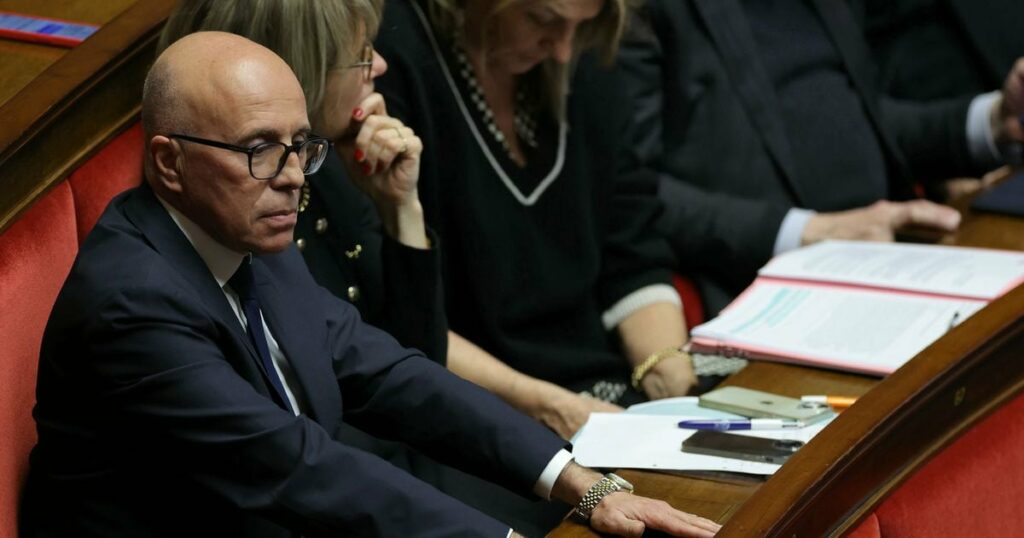 Le patron de LR, Eric Ciotti, à l'Assemblée nationale, le 16 janvier 2024 à Paris