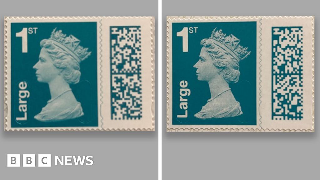 A stamp with a QR code