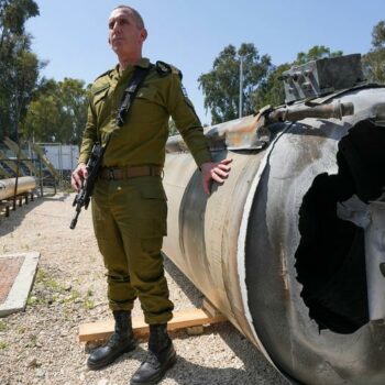 Jordanische Bürger protestieren vor der israelischen Botschaft in Amman, April 2024