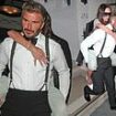 Never give up on the good times! Worse for wear Victoria Beckham is given a piggy back by David and giggles behind her sunglasses after leaving her £250,000 50th birthday bash at 2:30am