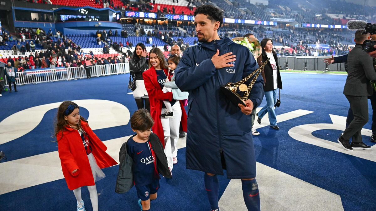 PSG : feux d’artifice, discours et tour d’honneur... Les images de la cérémonie pour le record de Marquinhos