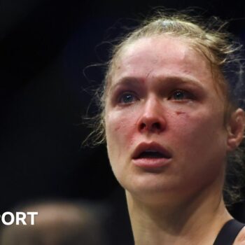 Ronda Rousey at the UFC Hall of Fame ceremony in 2018