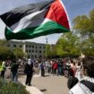 Students rally, call for American University to divest from Israel