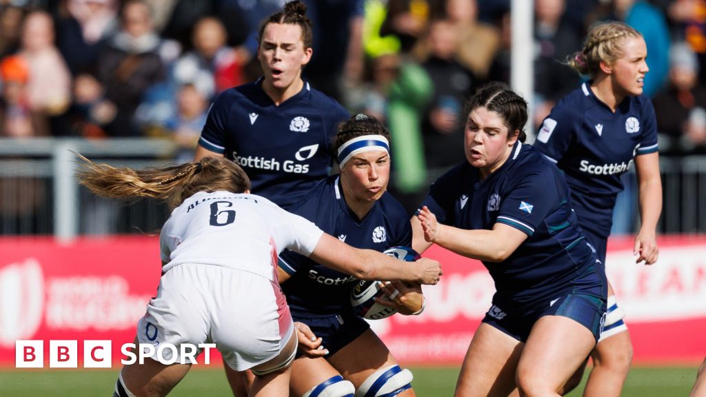 Scotland captain Rachel Malcolm in action against England