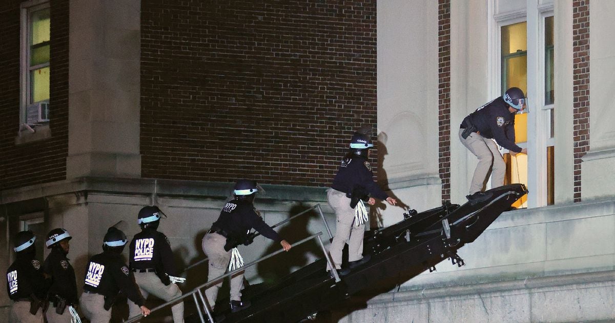 Intervention de la police de New York à l'Université Columbia mardi 30 avril 2024