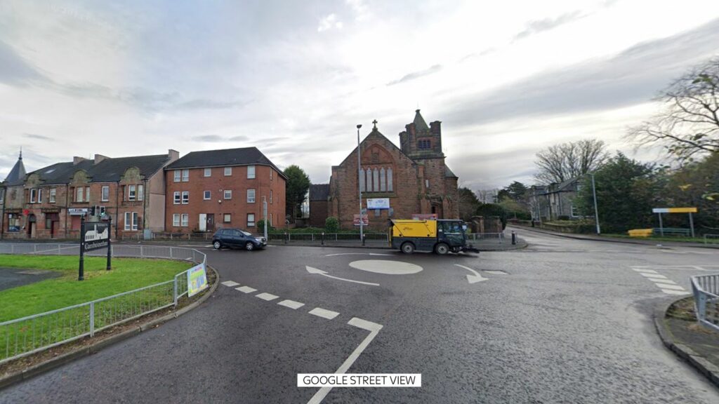 The collision occurred on Wishaw's Cambusnethan Street near to the roundabout with Kirk Road