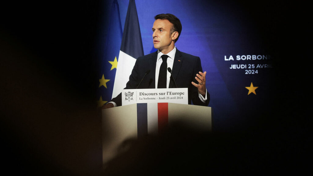 Européennes : Le discours de Macron à la Sorbonne décompté du temps de parole de Valérie Hayer