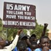 Manifestation à Niamey pour demander le départ des soldats américains basés dans le nord du Niger, le 13 avril 2024