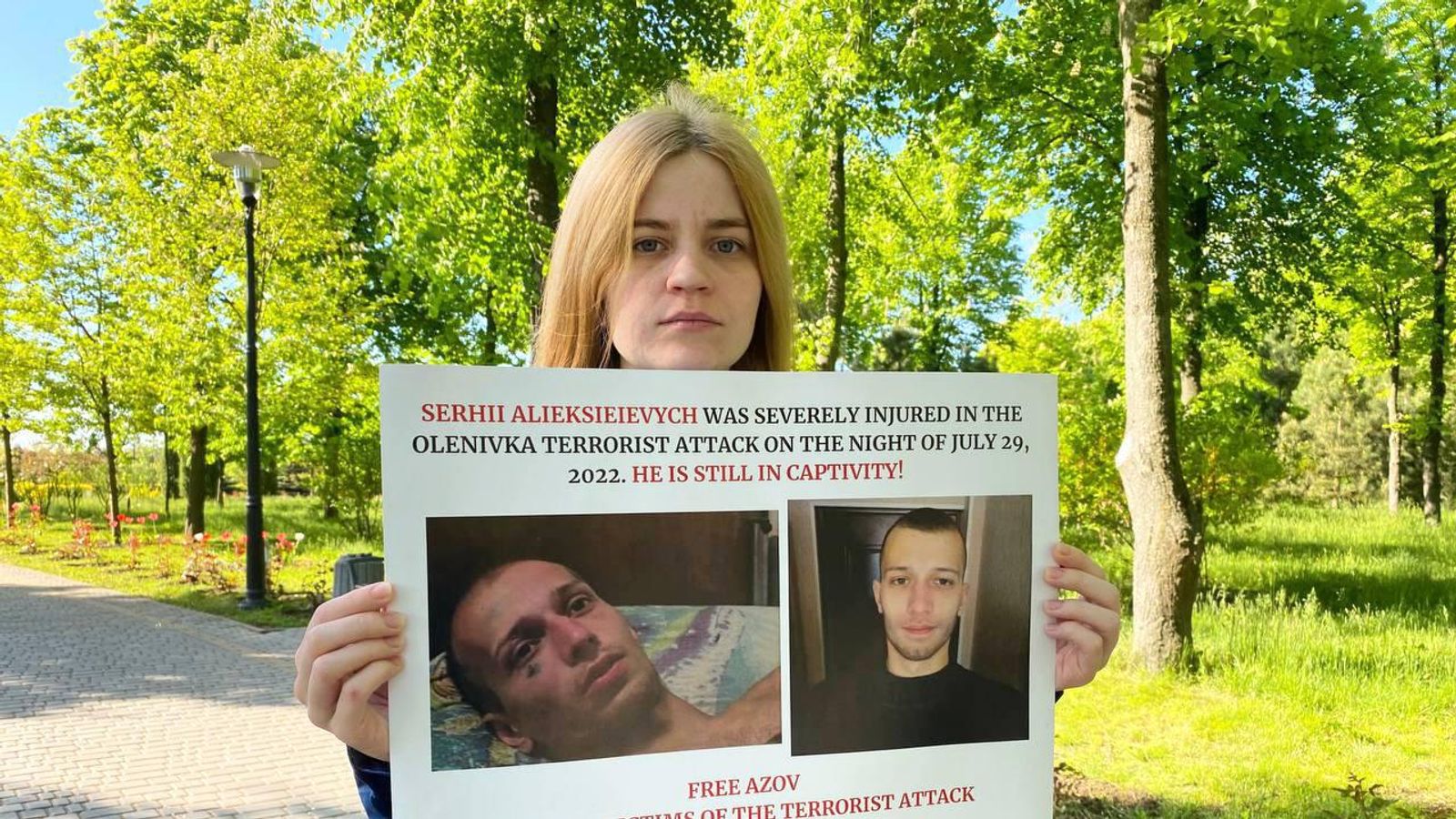 Mariia Alieksieievych has been fighting to get her husband back from captivity