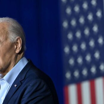 Joe Biden à Scranton, en Pennsylvanie (nord-est des Etats-Unis), le 16 avril 2024