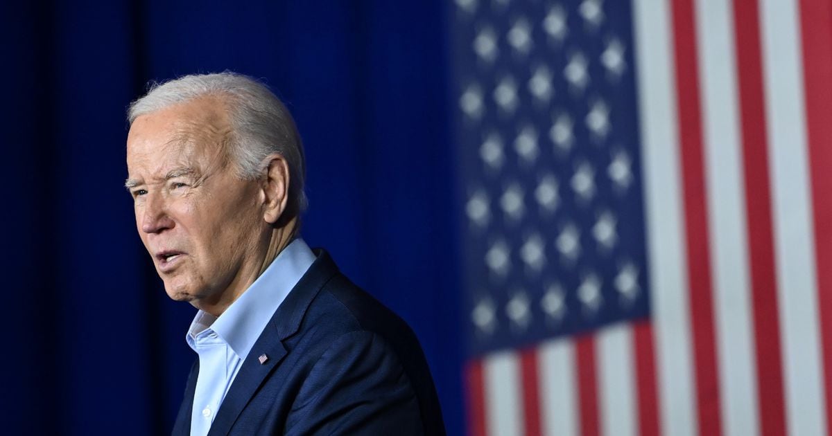 Joe Biden à Scranton, en Pennsylvanie (nord-est des Etats-Unis), le 16 avril 2024