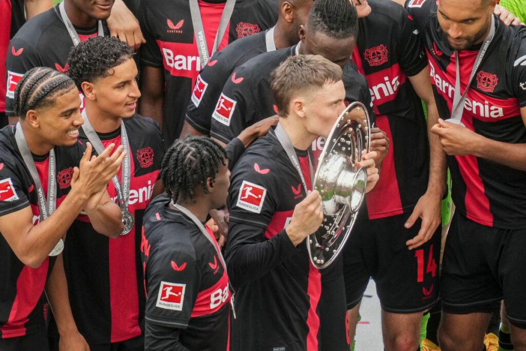 Bayer Leverkusen complete unbeaten Bundesliga season with victory over Augsburg