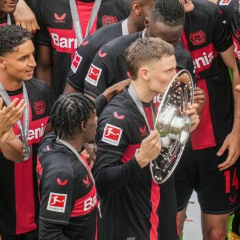 Bayer Leverkusen complete unbeaten Bundesliga season with victory over Augsburg