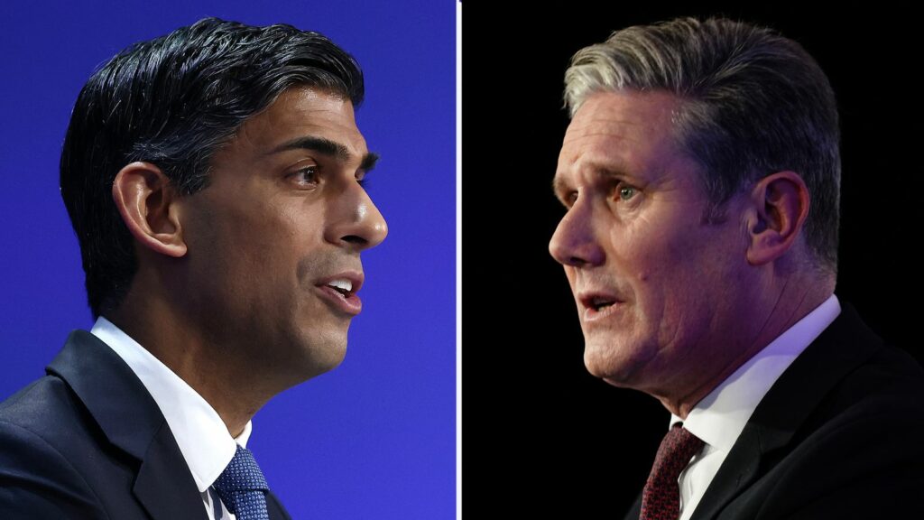 Rishi Sunak and Keir Starmer. Pic: PA