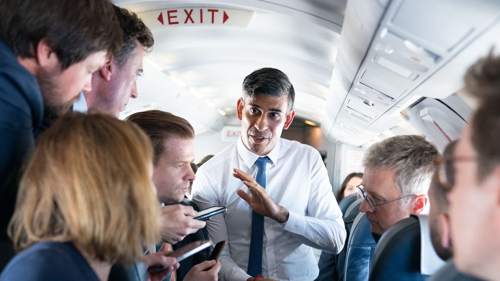 Rishi Sunak on the campaign trail. Pic: PA