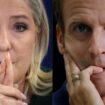 Photomontage de Marine Le Pen et Emmanuel Macron, alors en lice pour le second tour de l'élection présidentielle en France le 24 avril 2022