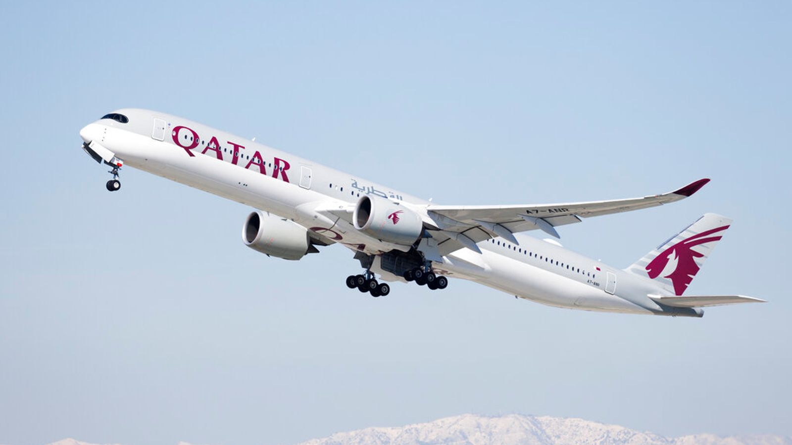 Qatar Airways airplane takes off from the south runway at the Los Angeles International Airport, Thursday, March 2, 2023 in Los Angeles. (Ric Tapia via AP)