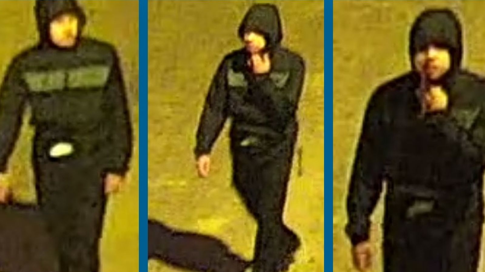 Police released CCTV images of a suspect after a woman was stabbed to death on a beach in Bournemouth. Pic: Dorset Police