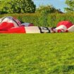 BREAKING: Horror as hot air balloon crash-lands on edge of playing field