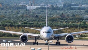 United Airlines Boeing 787-10 Dreamliner aircraft as seen flying, landing and taxiing at Athens International Airport Eleftherios Venizelos ATH at the Greek capital.