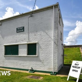 the three-story white-washed building is a 1960s naval monitoring station once used to prevent passing ships setting off magnetic underwater mines