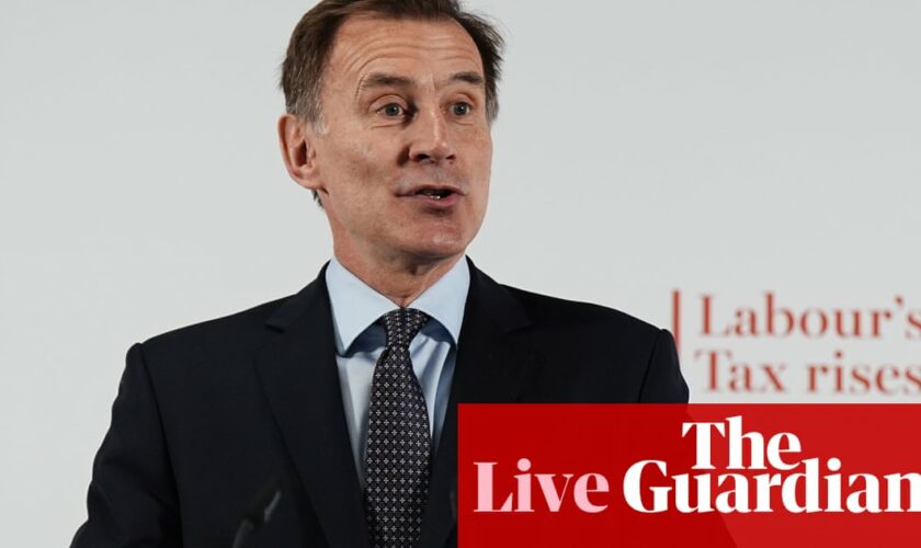 Jeremy Hunt says Conservatives ‘will bring down taxes’ in attempt to draw election battle line with Labour - UK politics live