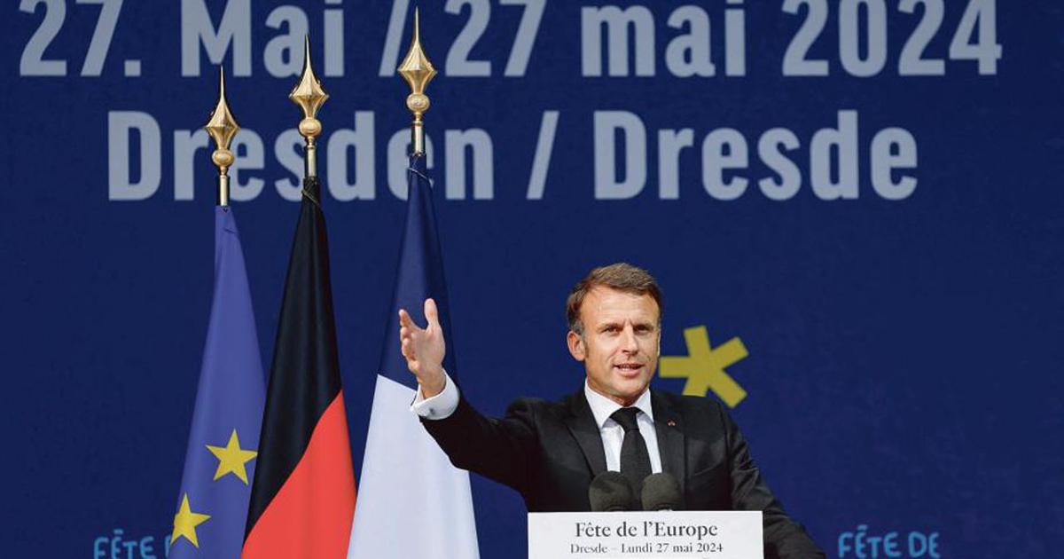 «Réveillons-nous»: à Dresde, Emmanuel Macron met en garde contre l’extrême droite