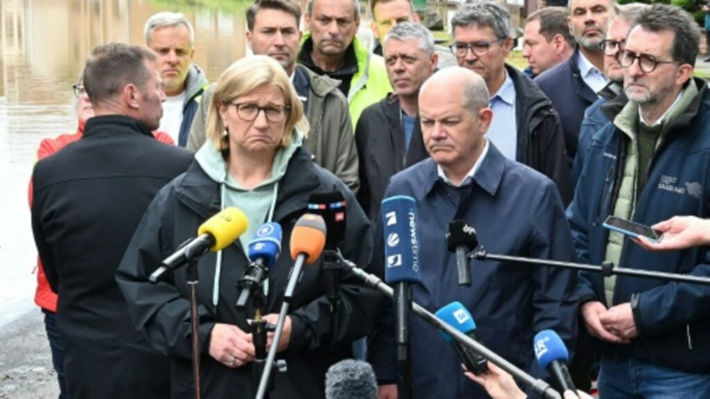 Scholz und Rehlinger im saarländischen Kleinblittersdorf