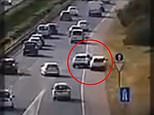 Shocking moment angry motorist reverses down a motorway slip road and rams British holidaymakers in Majorca amid growing anti-tourism sentiment on the island