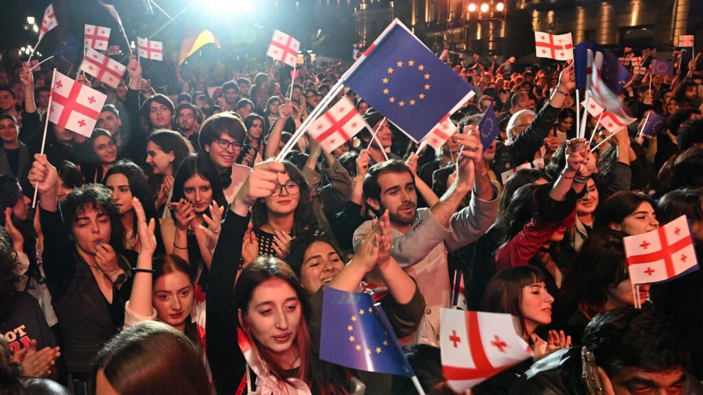 Tens of thousands in Georgia protest Russian-style ‘foreign agents’ law