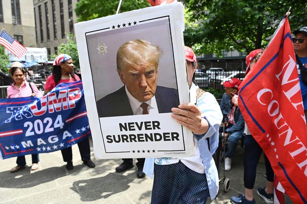 Terrifying moment Donald Trump supporters threaten 'civil war' as ex-President found guilty