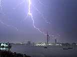 Thunder and lighting! Storms hit across England and Wales as Met Office map shows path of chaos amid flooding and power cut warnings