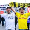 Real Madrid and Borussia Dortmund fans before the Champions League final. Pic: AP