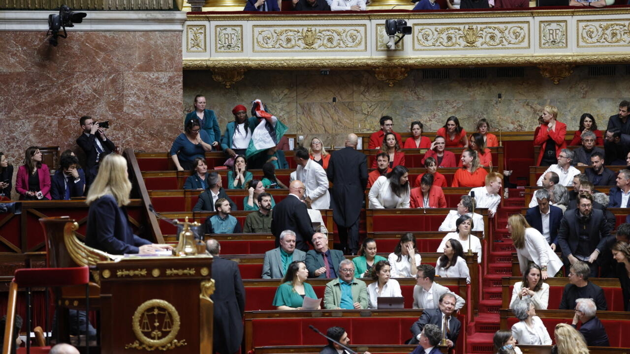 Un drapeau palestinien de nouveau brandi à l'Assemblée nationale, la séance suspendue