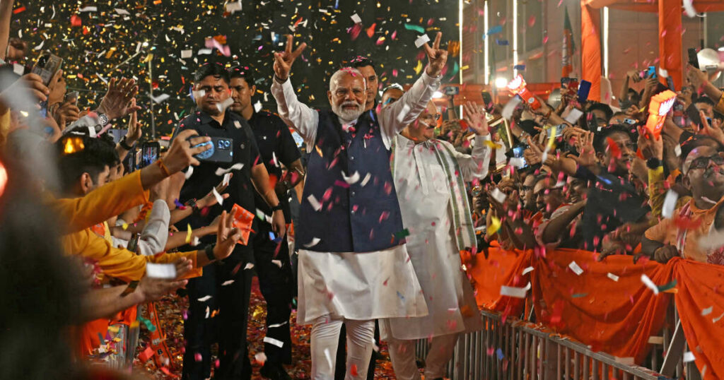 Narendra Modi remporte les élections en Inde, mais son parti pourrait perdre la majorité absolue